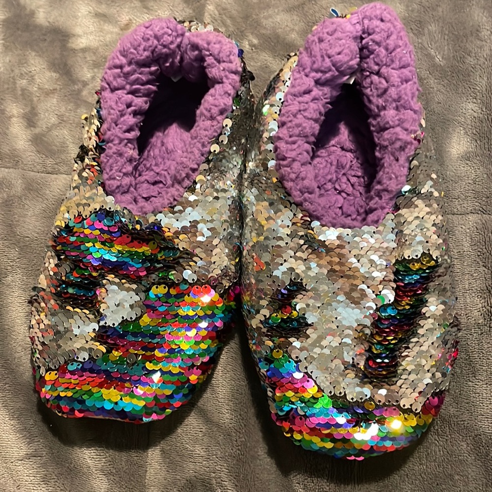 kids flip sequins slippers